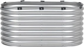 VEVOR Metal Raised Garden Bed 4x2x2 ft Outdoor Galvanized Planter Box Silver