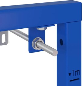 vidaXL Στήριγμα Τοίχου Μπάνιου Μπλε 50 x 3 x 112 εκ