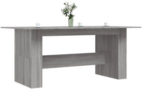 vidaXL Τραπεζαρία Γκρι Sonoma 180 x 90 x 76 εκ. από Επεξεργασμένο Ξύλο