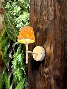 Stewehome Boho χειροποίητο ράφια λευκό LED επιτοίχιο απλίκ 30x24 cm