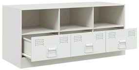 vidaXL Έπιπλο Τηλεόρασης Λευκό 99x39x44 εκ. από Ατσάλι