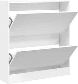 vidaXL Παπουτσοθήκη Λευκή 80x21x87,5 εκ. από Επεξεργασμένο Ξύλο
