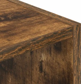 vidaXL Πλαϊνό γραφείο Καπνιστό Δρύς 90 x 30 x 90 cm