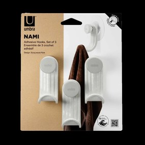 Σετ Αυτοκόλλητη Σαπουνοθήκη &amp; 3 Κρεμάστρες Umbra Nami