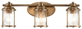Απλίκα Φωτιστικό Μπάνιου 3xE27 IP44 Ashland Bay Quintiesse Elstead Lighting-QN-ASHLANDBAY3-NBR-BATH-Ορείχαλκος QN-ASHLANDBAY3-NBR-BATH