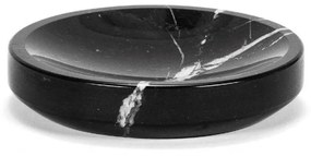 Σαπουνοθήκη Μαρμάρινη AH-BA21101 Φ12x2,5cm Black Andrea House Marble