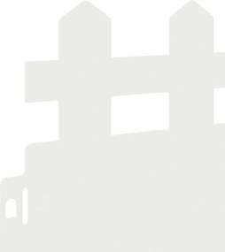 vidaXL Περιγράμματα γκαζόν 20 pcs Λευκό 103 x 0,05 x 22 εκ Ατσάλι