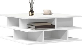 vidaXL Τραπεζάκι Σαλονιού Λευκό 70x70x29 εκ. Επεξεργασμένο Ξύλο