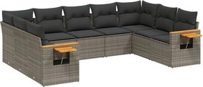 vidaXL Patio Sofa Set 9-θέσια Grey