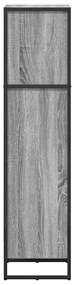 vidaXL Βιβλιοθήκη Γκρίζο Σονομα 80 x 30 x 155 εκ Επεξεργασμένο ξύλο