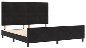 vidaXL Μαύρο Βελούδινο Κρεβάτι 180x200 εκ