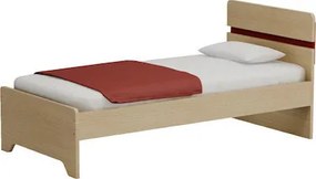 Κρεβάτι Μονό Samuela Κόκκινο, για Στρώμα 90x190 εκ.