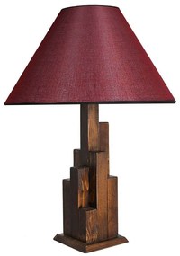 Φωτιστικό Επιτραπέζιο Kule 534LUN1122 Φ45x57cm E27 60W Walnut-Bordo Opviq