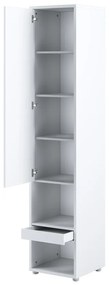Σετ επίπλων Concept Pro Lenart AH145, Άσπρο, Πλαστικοποιημένη μοριοσανίδα, Τάβλες για Κρεβάτι, 140x200, Ενιαίος, Με κρεβάτι, Με πρόσθετο εξοπλισμό