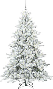 vidaXL Τεχνητό Χριστουγεννιάτικο Δέντρο με Άξονα με βάση Λευκό 180 cm