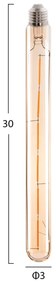 ΛΑΜΠΤΗΡΑΣ  LED FILAMENT 6W E27 3000K ΧΡΥΣΟ DIMMABLE