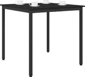 VidaXL Τραπεζαρίες 80 x 80 x 75 cm Επεξεργασμένο Ξύλο Μαύρη Δρυς