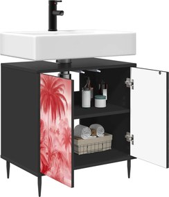 vidaXL Ντουλάπι Μπάνιου AACHEN Μαύρη Δρυς 60 x 40 x 61 εκ