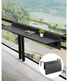 VEVOR Balcony Hanging Table 12 x 48 in Patio Railing Bar Table Foldable