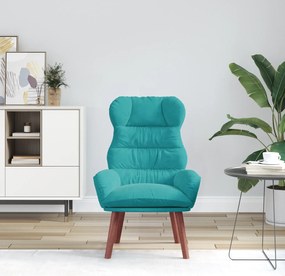vidaXL Χαλαρωτική Πολυθρόνα Τιρκουάζ Βελούδο