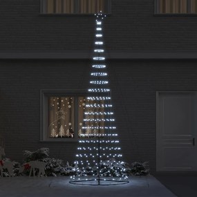 vidaXL LED Χριστουγεννιάτικο Δέντρο Κρύο Λευκό 400 cm Μέταλλο