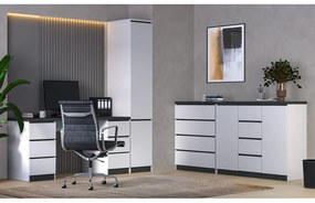 Γραφείο Ξύλινο ORLY Nimphea Alba/Dark Concrete 160x60x76
