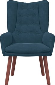 vidaXL Πολυθρόνα Μπλε 63 x 67 x 94 εκ. Βελούδο