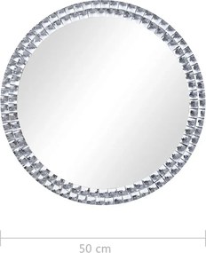 vidaXL Καθρέφτης Τοίχου 50 εκ. από Ψημένο Γυαλί