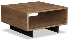 Τραπέζι σαλονιού Hola φυσικό-ανθρακί 60x60x32εκ Υλικό: MELAMINE 18mm. 119-000728