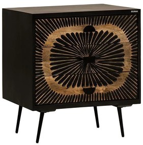 Κομότα - Συρταριέρα Kanpur Fylliana Γκρί 75x40x80 εκ. 75x40x80 εκ.