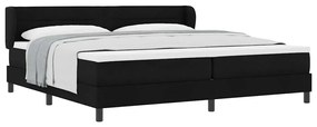 vidaXL Κρεβάτι box spring με στρώμα Μαύρο 200 x 200 cm ύφασμα