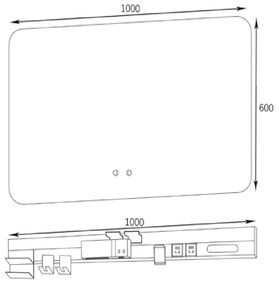 Σετ Επίπλου Mπάνιου GREYS 100 Top Light Grey 100x50x145 εκ.