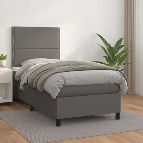 ΚΡΕΒΑΤΙ BOXSPRING ΜΕ ΣΤΡΩΜΑ ΓΚΡΙ 100X200ΕΚ. ΑΠΟ ΣΥΝΘΕΤΙΚΟ ΔΕΡΜΑ 3142771