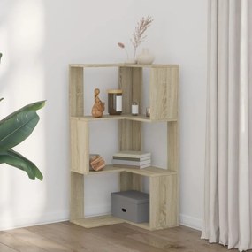 VidaXL Βιβλιοθήκη Γωνιακή 3 Επ. Sonoma Δρυς 50x50x102εκ Επεξ. Ξύλο