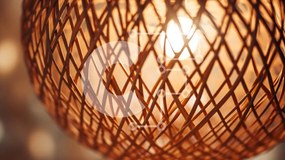 Intra Συλλεκτικό Ξύλινο Παζλ Plywood  4mm - Υφαντό κρεμαστό φωτιστικό με ζεστό φως Σε Ξύλινο Κουτί - Διαστάσεις Puzzle: 10x10 cm – 25 κομμάτια