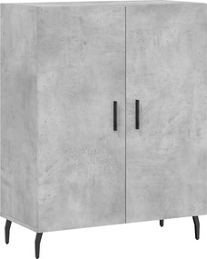 vidaXL Ντουλάπι Γκρι Σκυροδέματος 69,5x34x180 εκ. Επεξεργασμένο Ξύλο