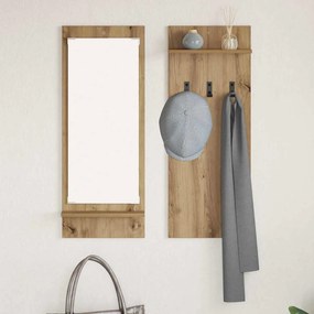vidaXL Τοίχου Κρεμάστρα Artisan Oak 70 x 10 x 90 εκ.