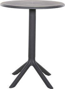 ΤΡΑΠΕΖΙ ΠΟΛΥΠΡΟΠΥΛΕΝΙΟΥ ΣΤΡΟΓΓΥΛΟ TERRIN HM6124.20 ΓΚΡΙ Φ61x77Υεκ.