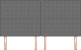 vidaXL LED κεφαλάρι με κεφαλάρι Ανοιχτό γκρι 180 cm Πολυεστέρας