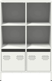 vidaXL Ντουλάπα Λευκό 68x39x103,5 εκ. από Χάλυβα