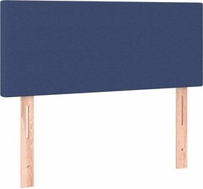 vidaXL Κρεβάτι Boxspring με Στρώμα Μπλε 80x200 εκ. Υφασμάτινο