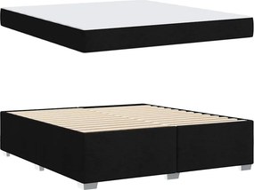 vidaXL Σκελετός Κρεβατιού με στρώμα Μαύρο 180 x 200 cm ύφασμα