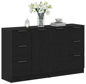 vidaXL Μπουφές Μαύρη Οξυά 180 x 30 x 70 εκ Επεξεργασμένο ξύλο