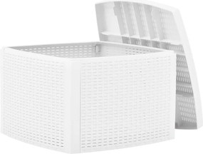 vidaXL Βοηθητικό Τραπέζι Λευκό 54 x 54 x 36,5 εκ. Πλαστικό