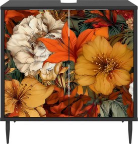 vidaXL Ντουλάπι Μπάνιου GENNEP Μαύρη Δρυς 60 x 40 x 61 εκ