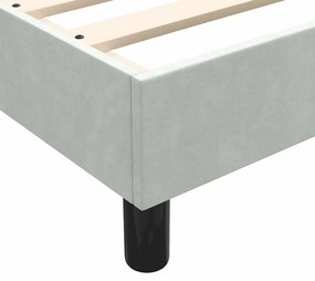 Box Spring Κρεβάτι χωρίς στρώμα 200x220 cm Βελούδινο - Γκρι