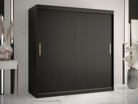 Ντουλάπα Hartford H126, Μαύρο, 200x180x62cm, 149 kg, Πόρτες ντουλάπας: Ολίσθηση, Αριθμός ραφιών: 9, Αριθμός ραφιών: 9 | Epipla1.gr