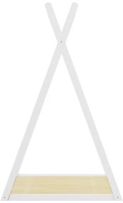 Κρεβάτι παιδικό Lilly τύπου Montessori ξύλο πεύκου λευκό 90x190 εκ. 90x190x156.5 εκ.