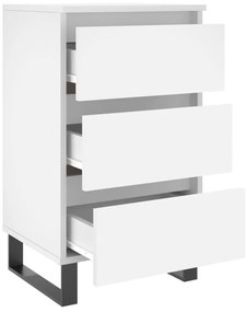 vidaXL Κομοδίνα 2 τεμ. Λευκά 40 x 35 x 69 εκ. από Επεξεργασμένο Ξύλο