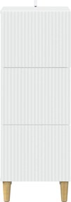 vidaXL Ντουλάπι με Συρτάρια Λευκό 33 x 34,5 x 90 εκ Επεξεργασμένο Ξύλο